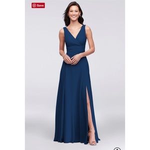 Surplice Tank Long Chiffon Bridesmaid Dress